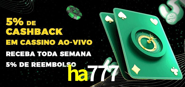Promoções do cassino ao Vivo ha777